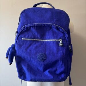 Kipling Blue Large Backpack with Laptop Sleeve